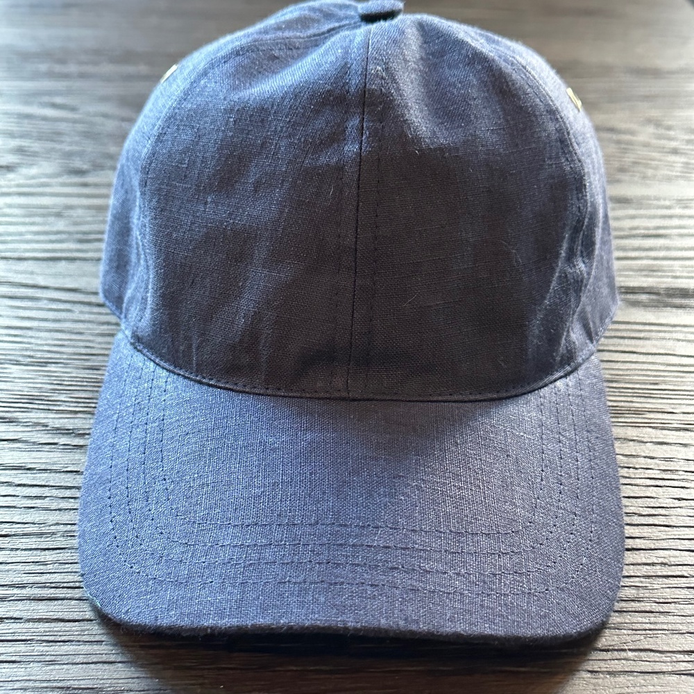 octobre Chase Linen Cap Navy - Size TU